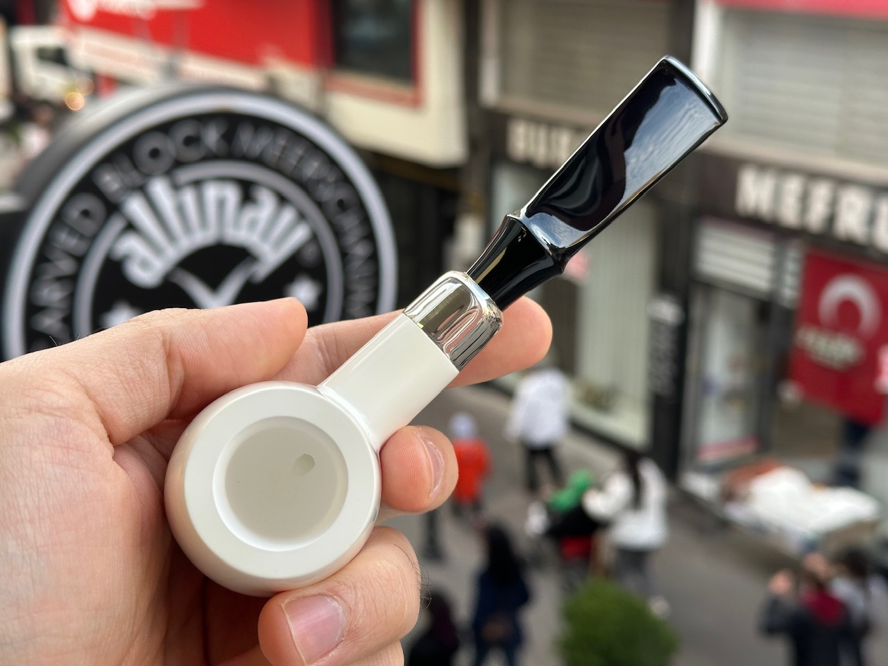 altinay-spigot-billiard-pfeife-silber-army-meerschaum image 6
