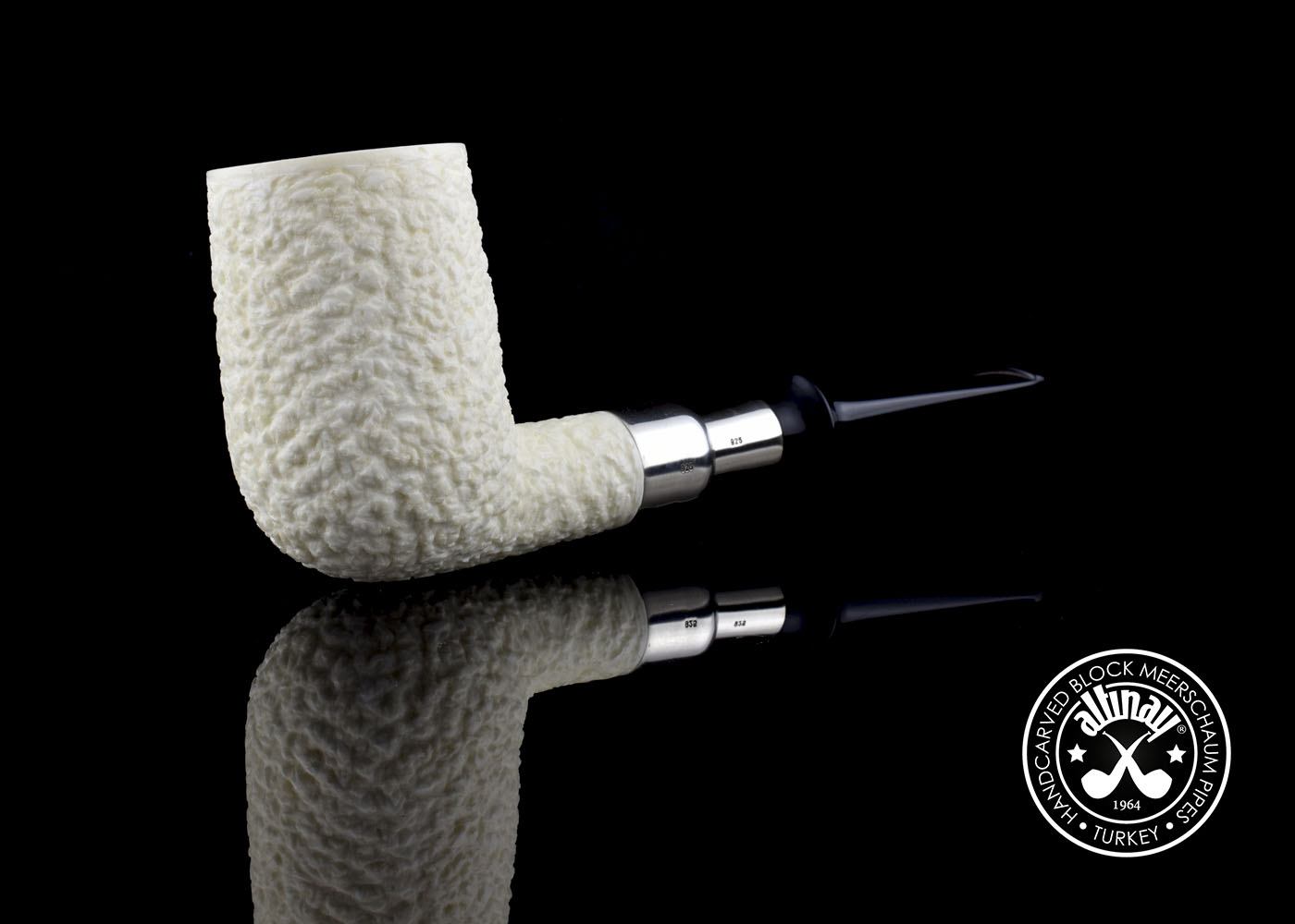 altinay-spigot-billiard-meerschaumpfeife-silber image 2