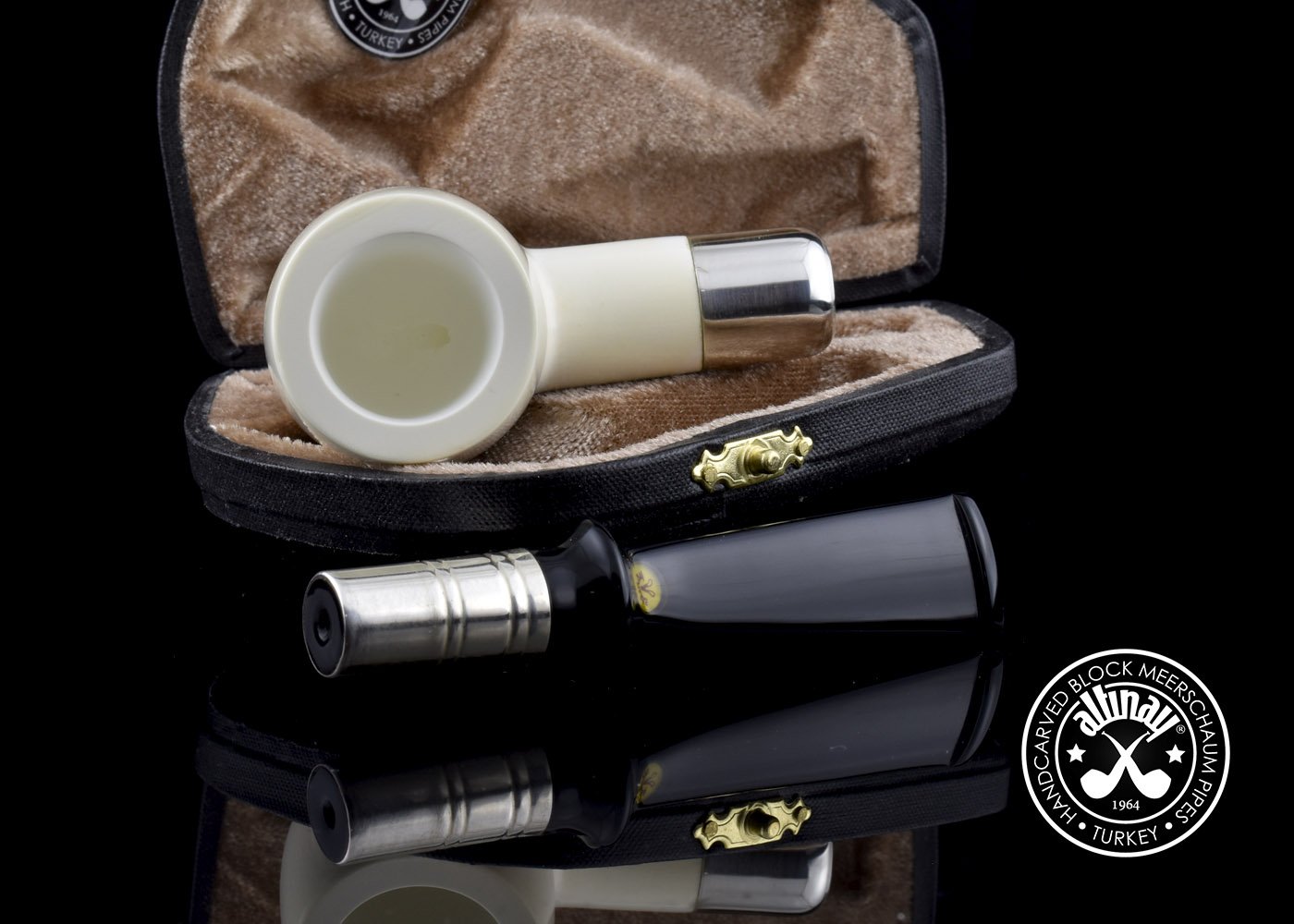 altinay-spigot-billiard-meerschaumpfeife-silber-3 image 5