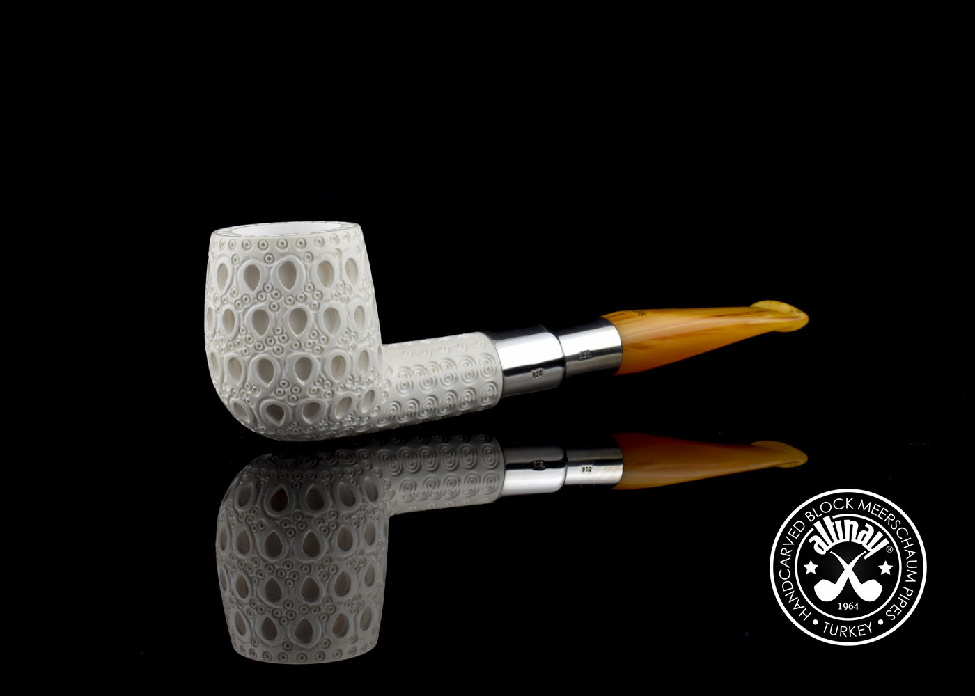 altinay-billiard-spigot-meerschaumpfeife-silber-blockmeerschaum image 2