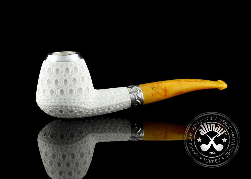 altinay-classic-brandy-meerschaumpfeife-silber-quarter-bent image 2