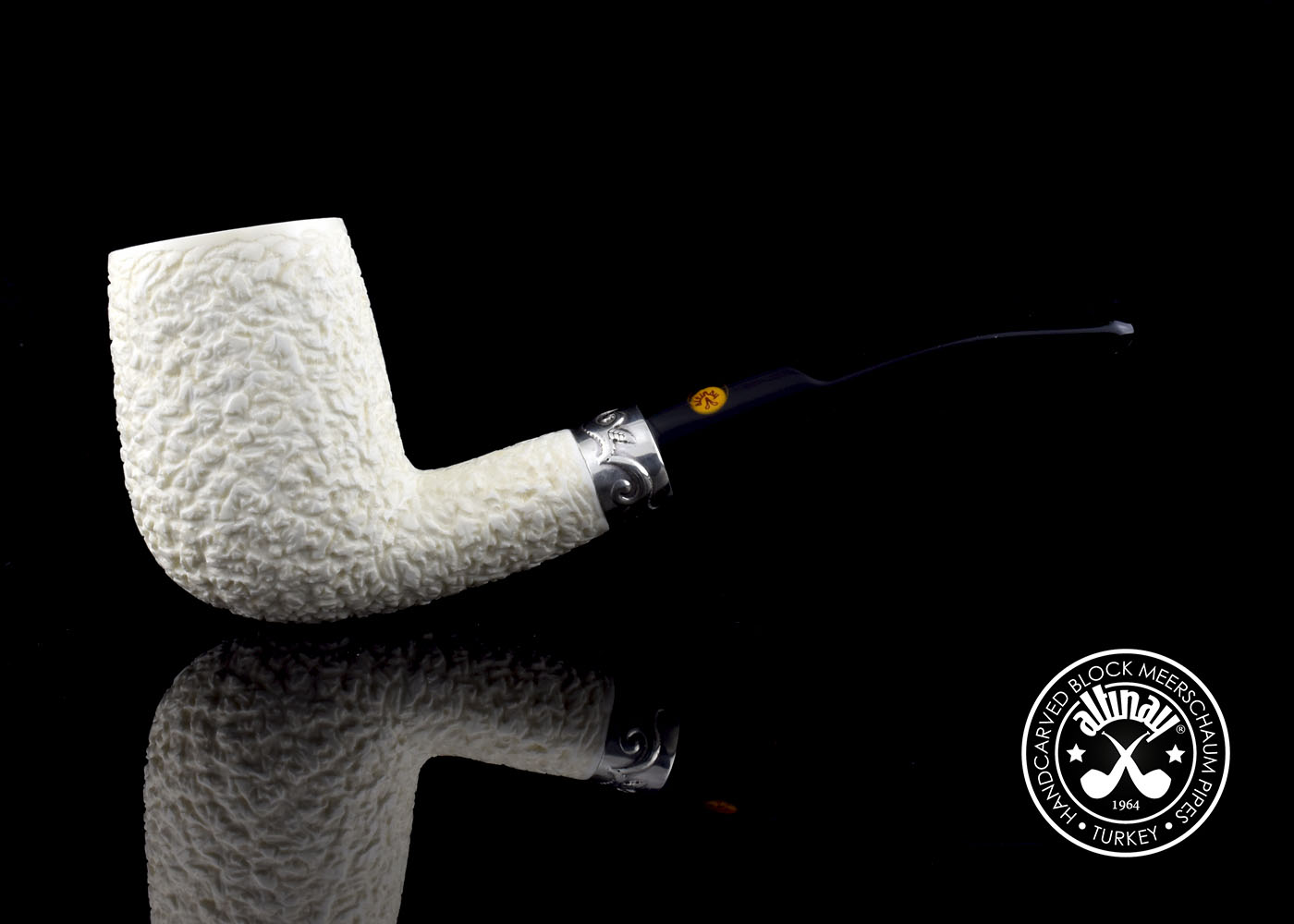 altinay-classic-billiard-meerschaumpfeife-silberband image 3