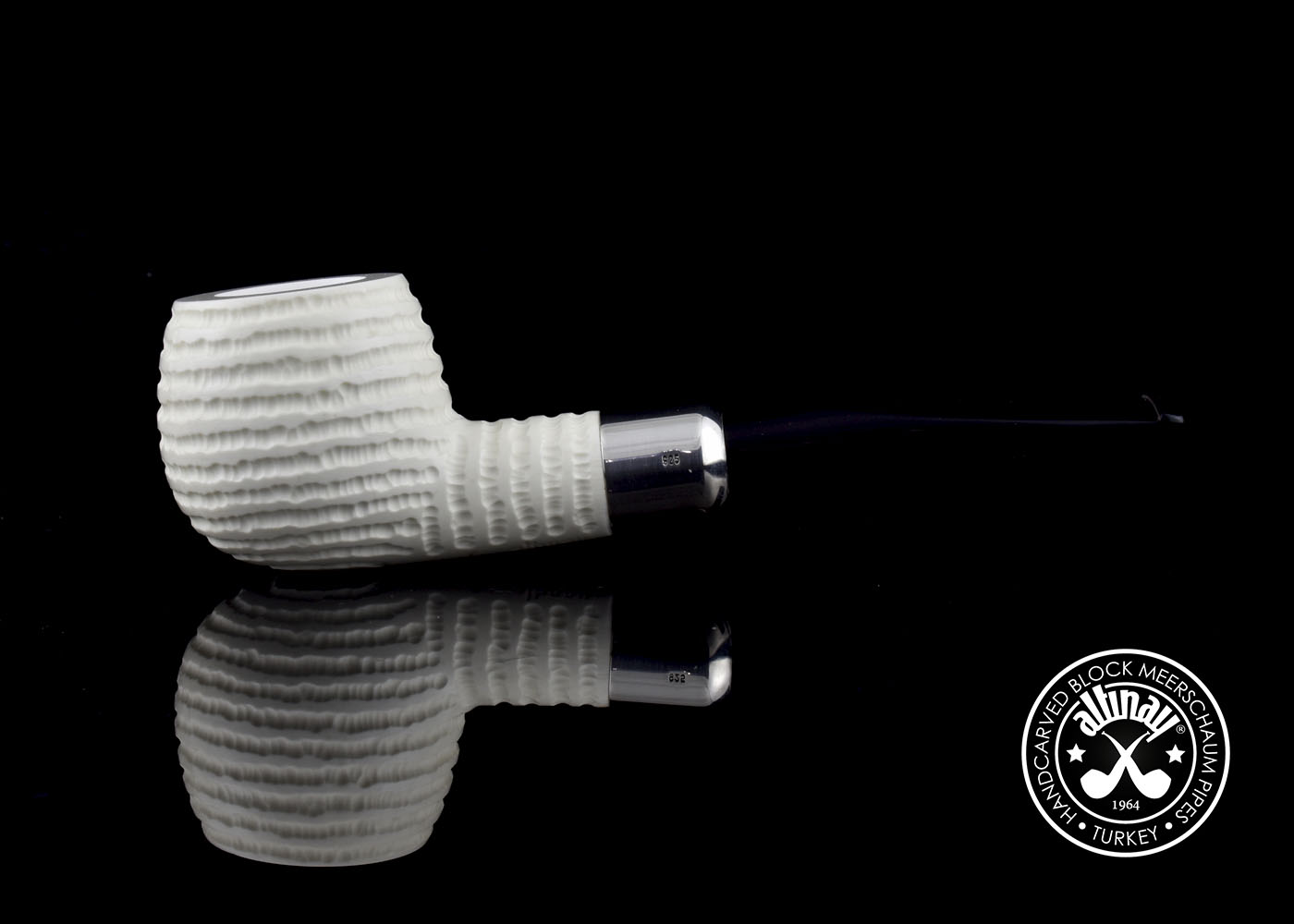 altinay-spigot-army-apple-pfeife-silber-army-meerschaum image 3