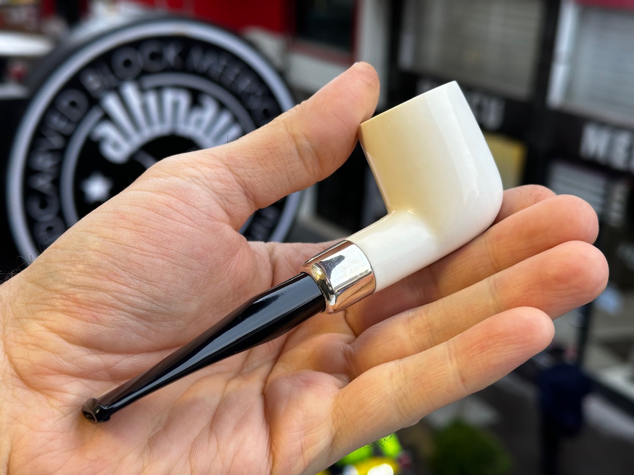 altinay-spigot-meerschaumpfeife-billiard-army-silber-2 image 2
