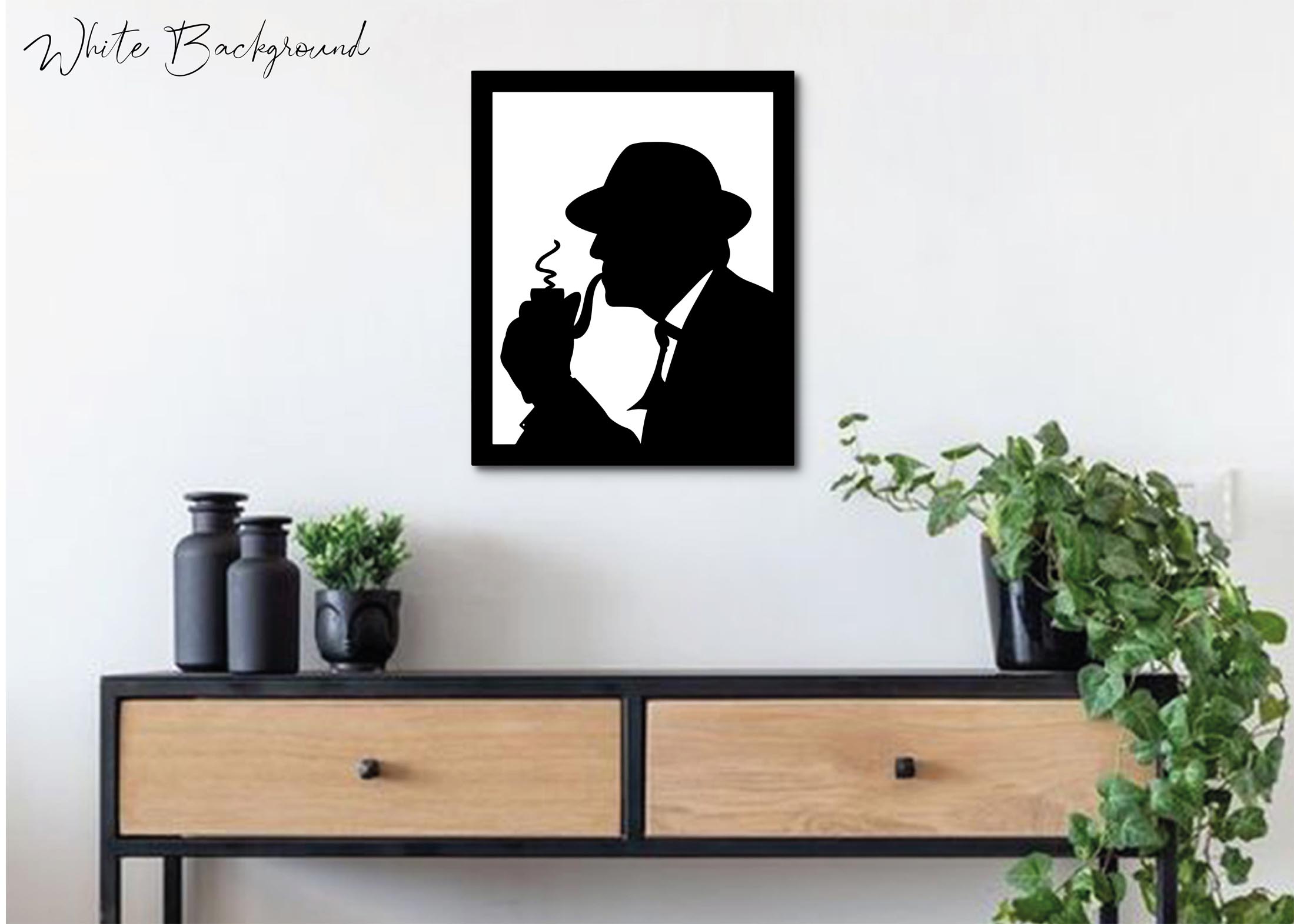 altinay-smoking-man-wanddeko-holz-pfeifenraucher image 2