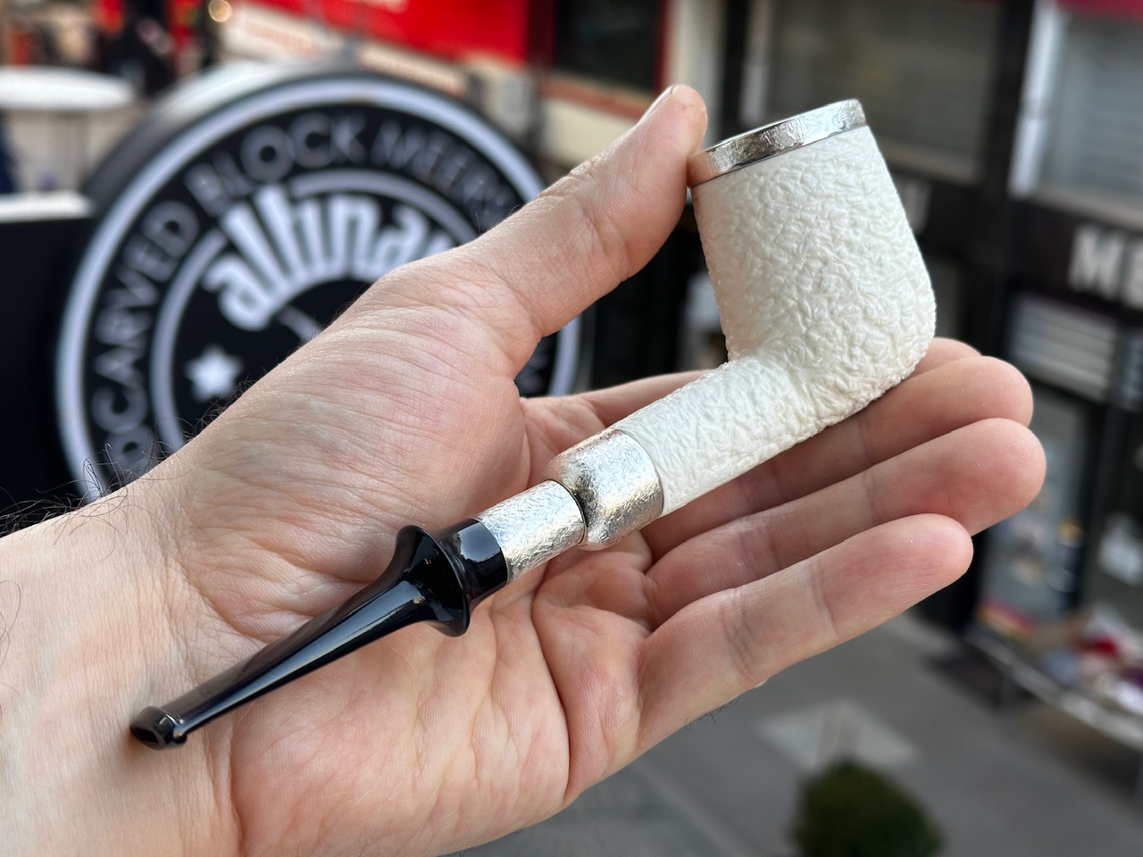 altinay-spigot-top-silver-billiard-meerschaumpfeife-silber-gerade image 2