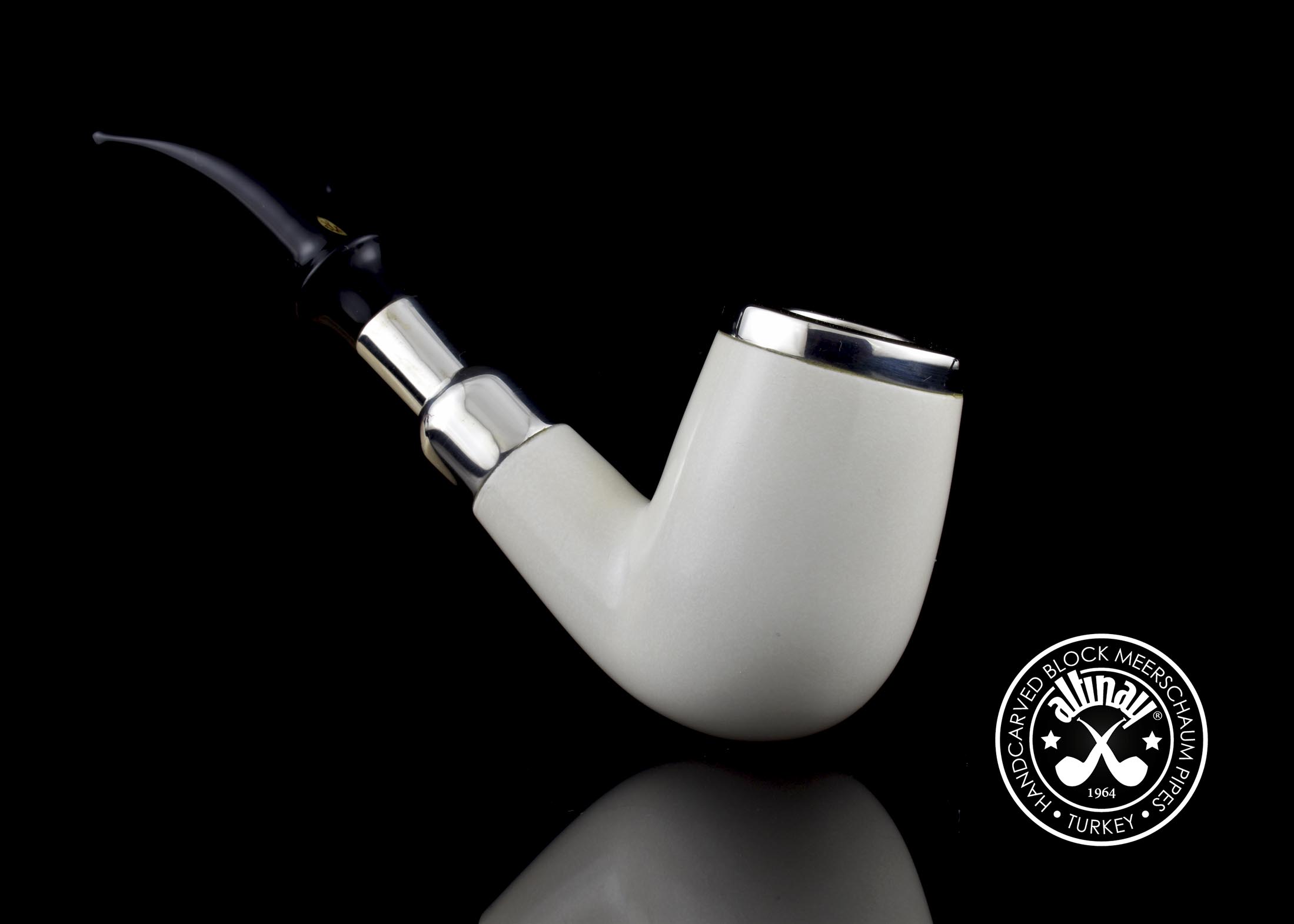 altinay-translucent-top-silver-billiard-meerschaumpfeife-spigot-a image 2