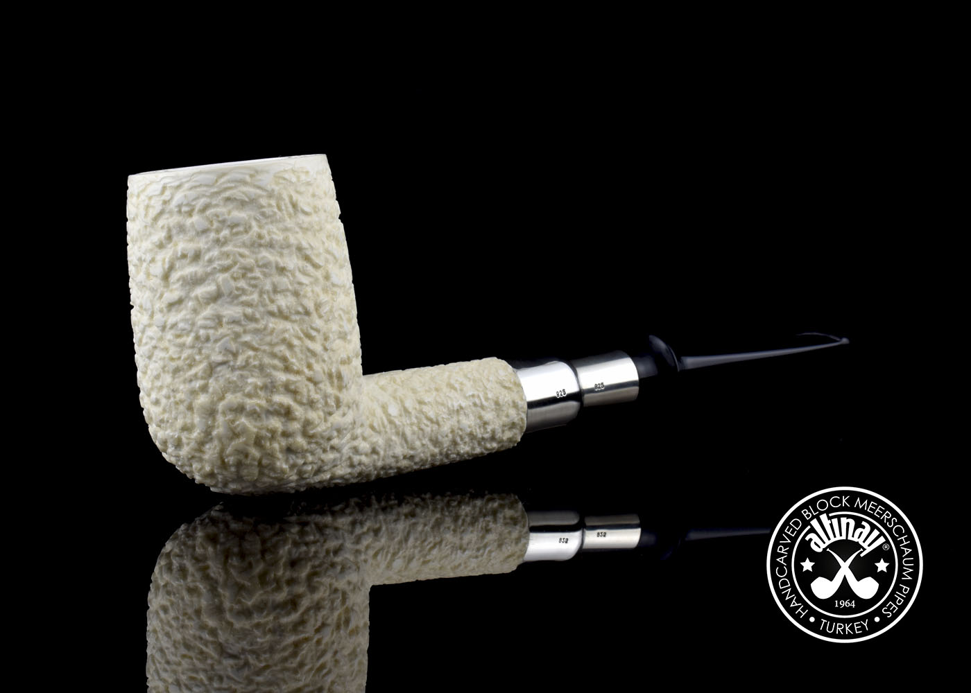 altinay-spigot-billiard-meerschaumpfeife-silber-6 image 2