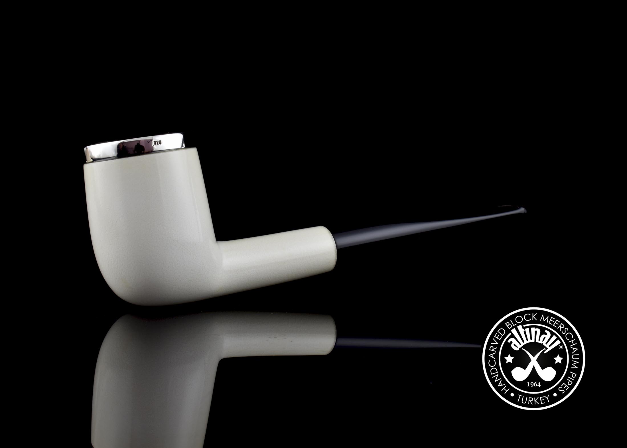 altinay-translucent-top-silver-billiard-meerschaumpfeife image 2