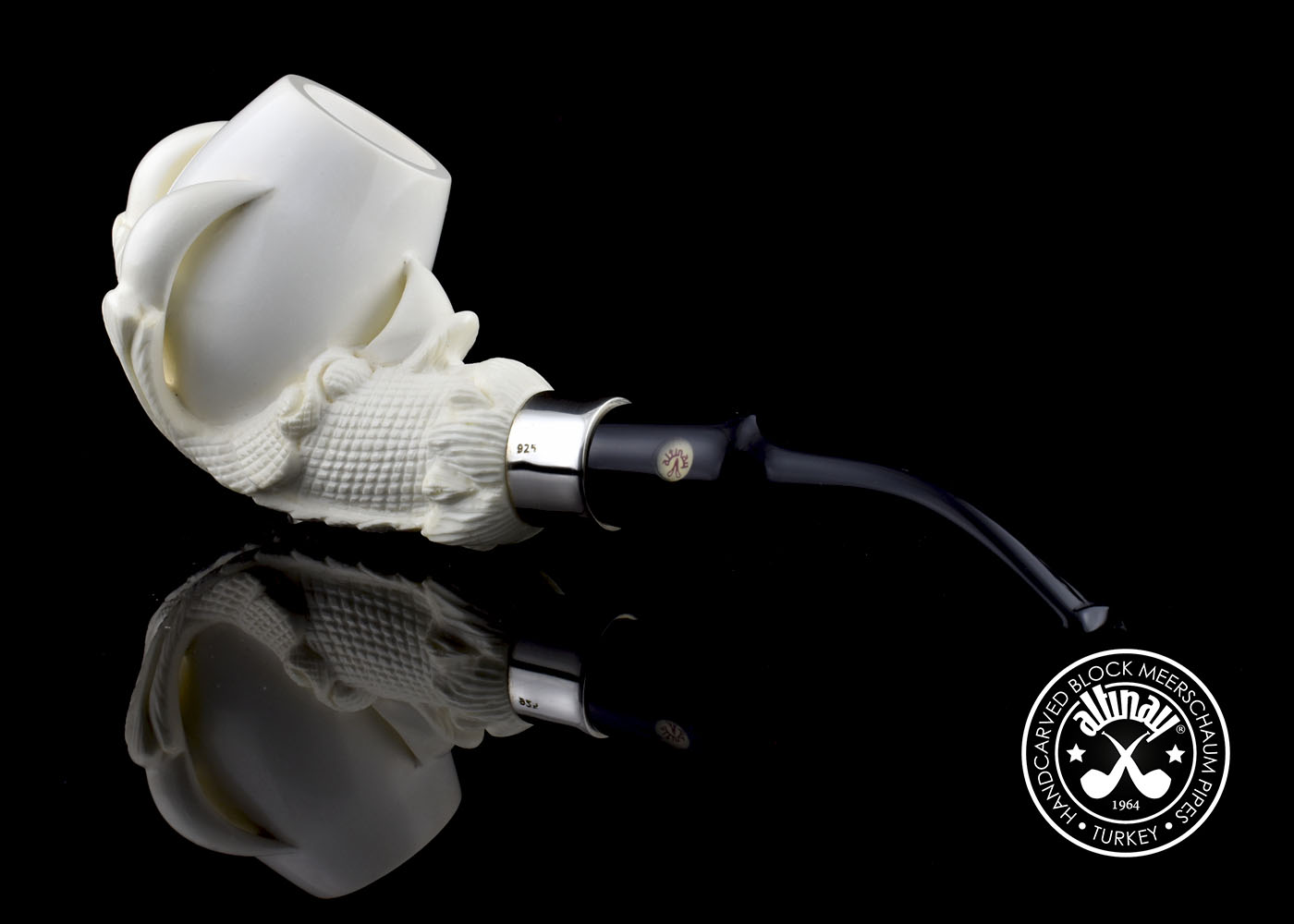 altinay-eagle-s-claw-kralle-meerschaumpfeife-silberband image 5