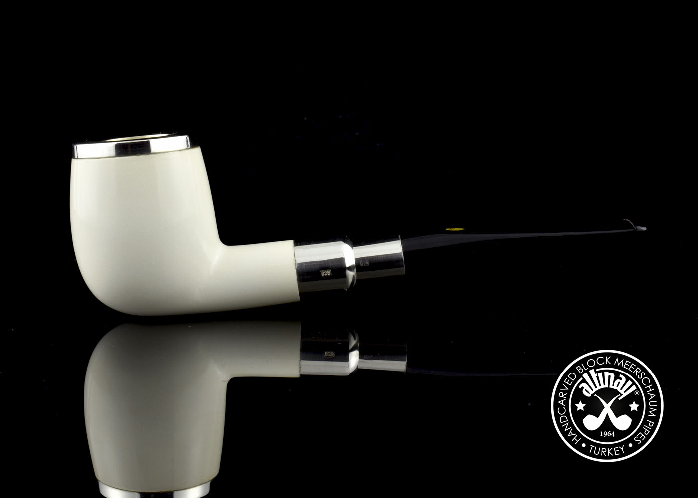 altinay-spigot-meerschaumpfeife-top-silver-billiard image 3