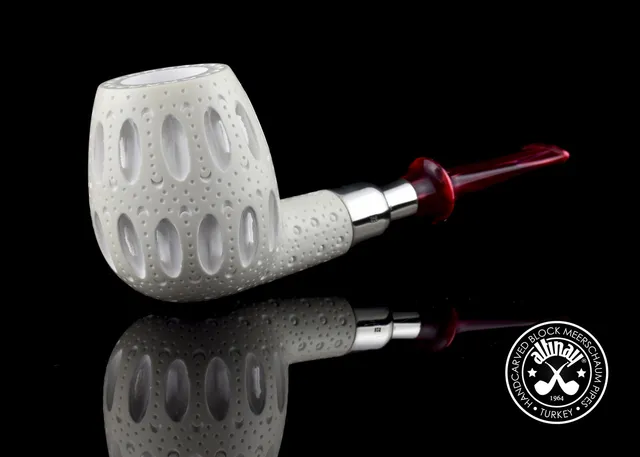 altinay-spigot-army-latticed-apple-meerschaumpfeife-silber image 1