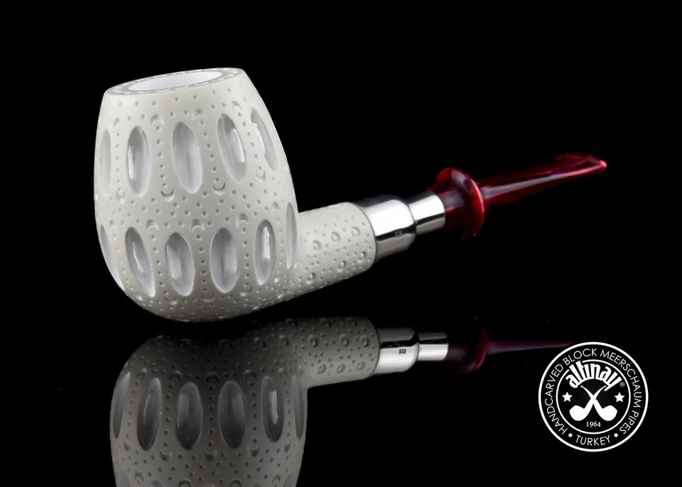 altinay-spigot-army-latticed-apple-meerschaumpfeife-silber image 1