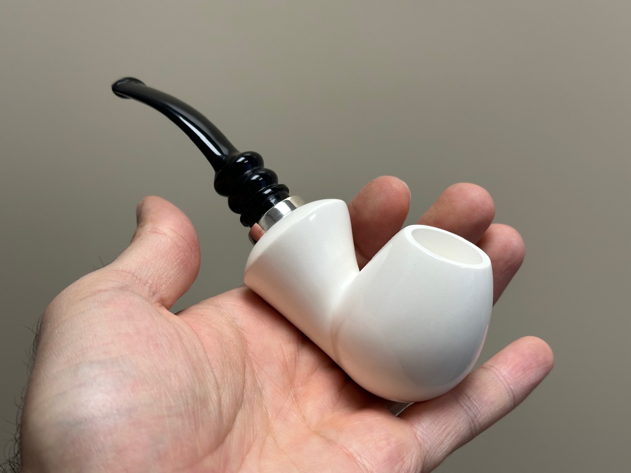 altinay-reverse-calabash-silver-army-meerschaumpfeife-silberring image 2