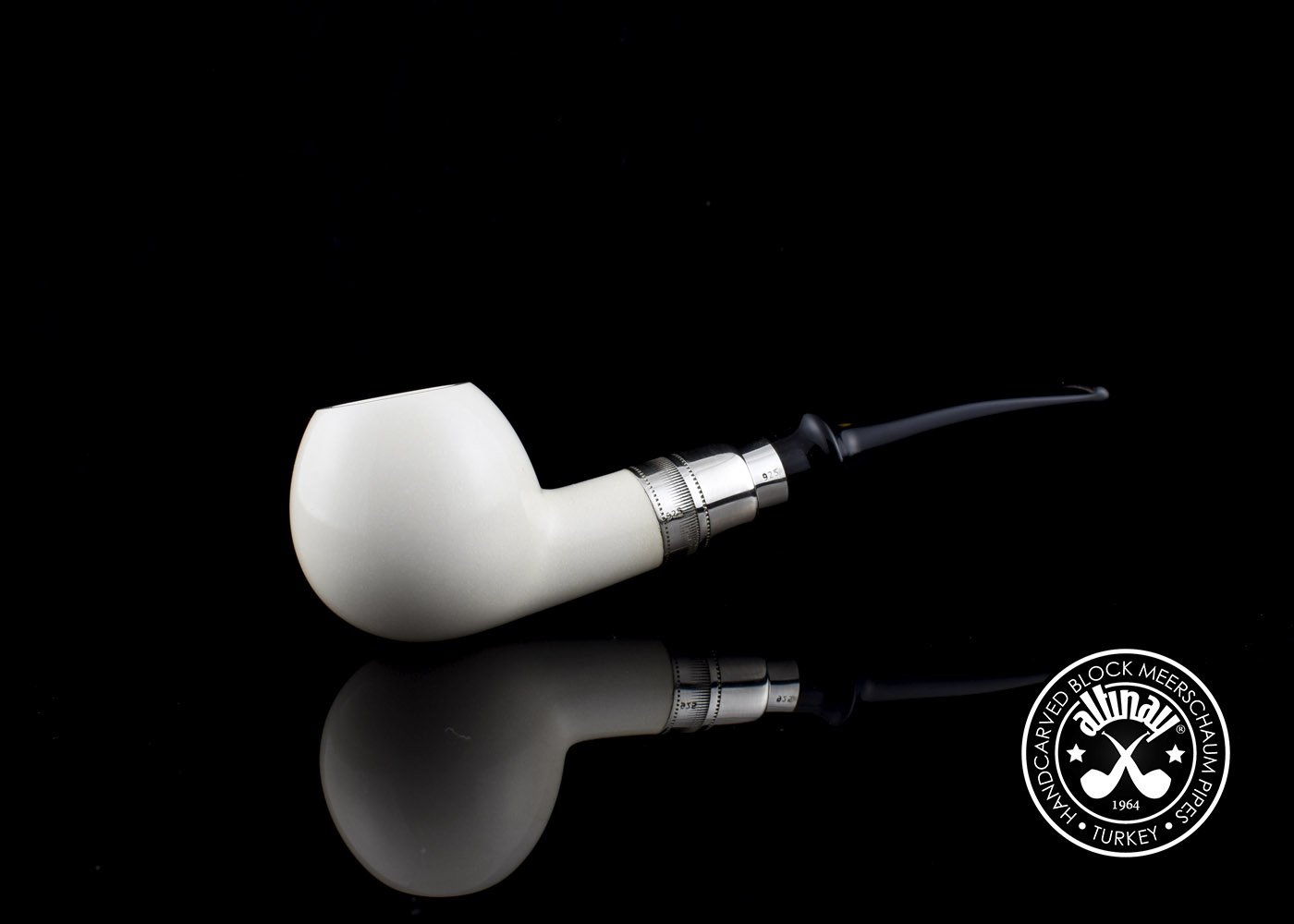 altinay-spigot-diplomat-30534-meerschaumpfeife-silber image 2