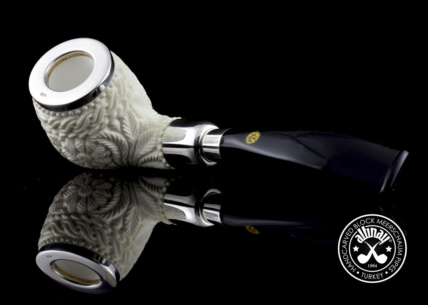 altinay-spigot-apple-meerschaumpfeife-drache-silber image 3