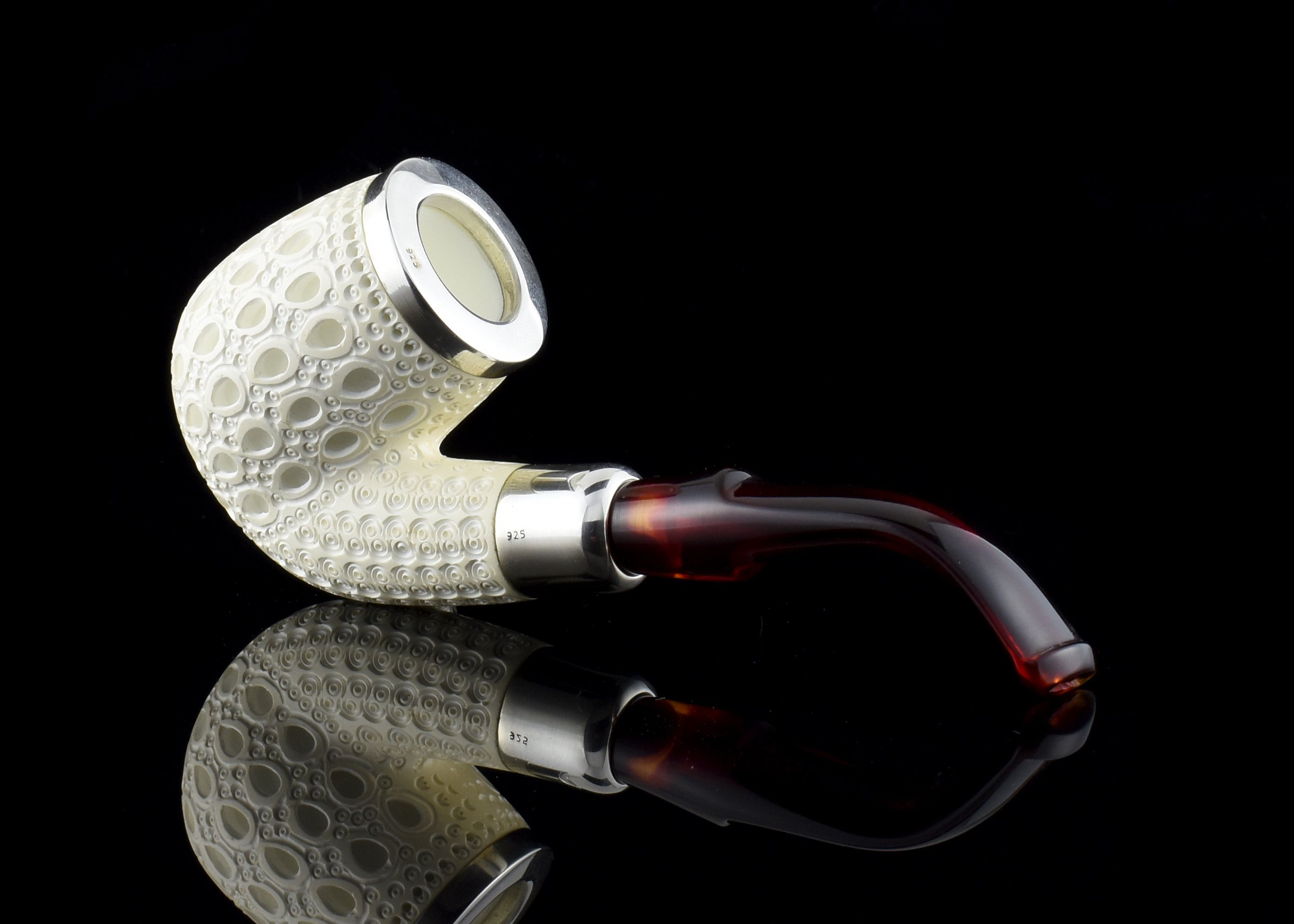 altinay-spigot-bent-silver-army-meerschaumpfeife-outlet image 4
