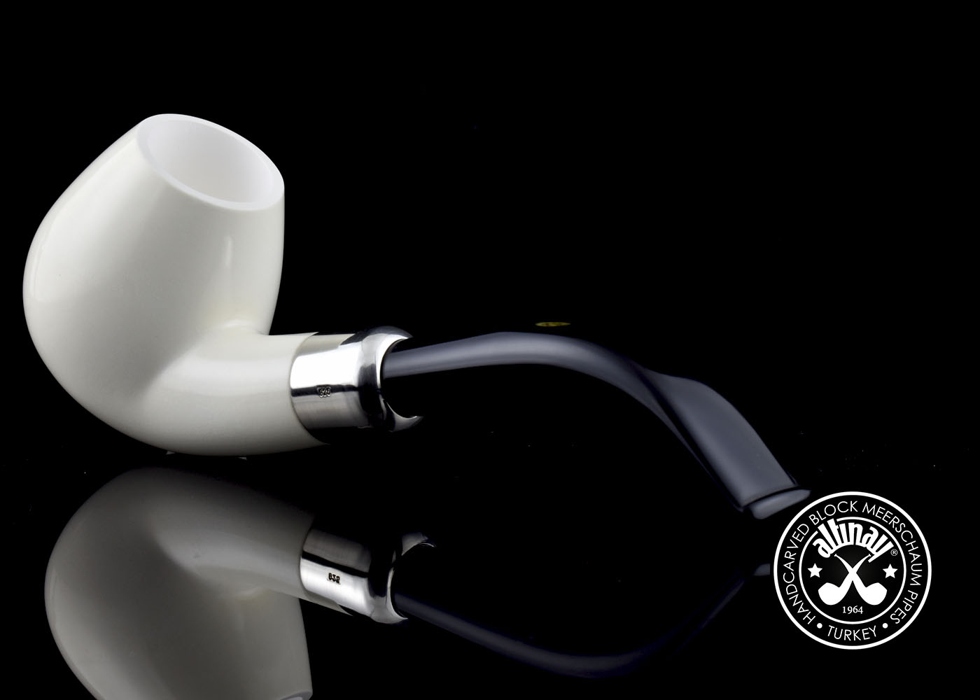 altinay-army-brandy-silber-meerschaumpfeife-gebogen image 5
