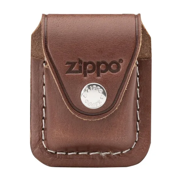 zippo-lederetui-braun-g-rtelclip-f-r-benzinfeuerzeug image 1