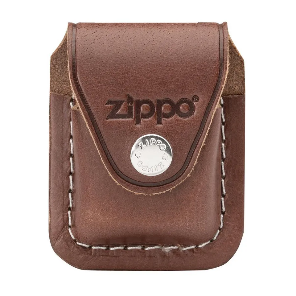 zippo-lederetui-braun-g-rtelclip-f-r-benzinfeuerzeug image 1