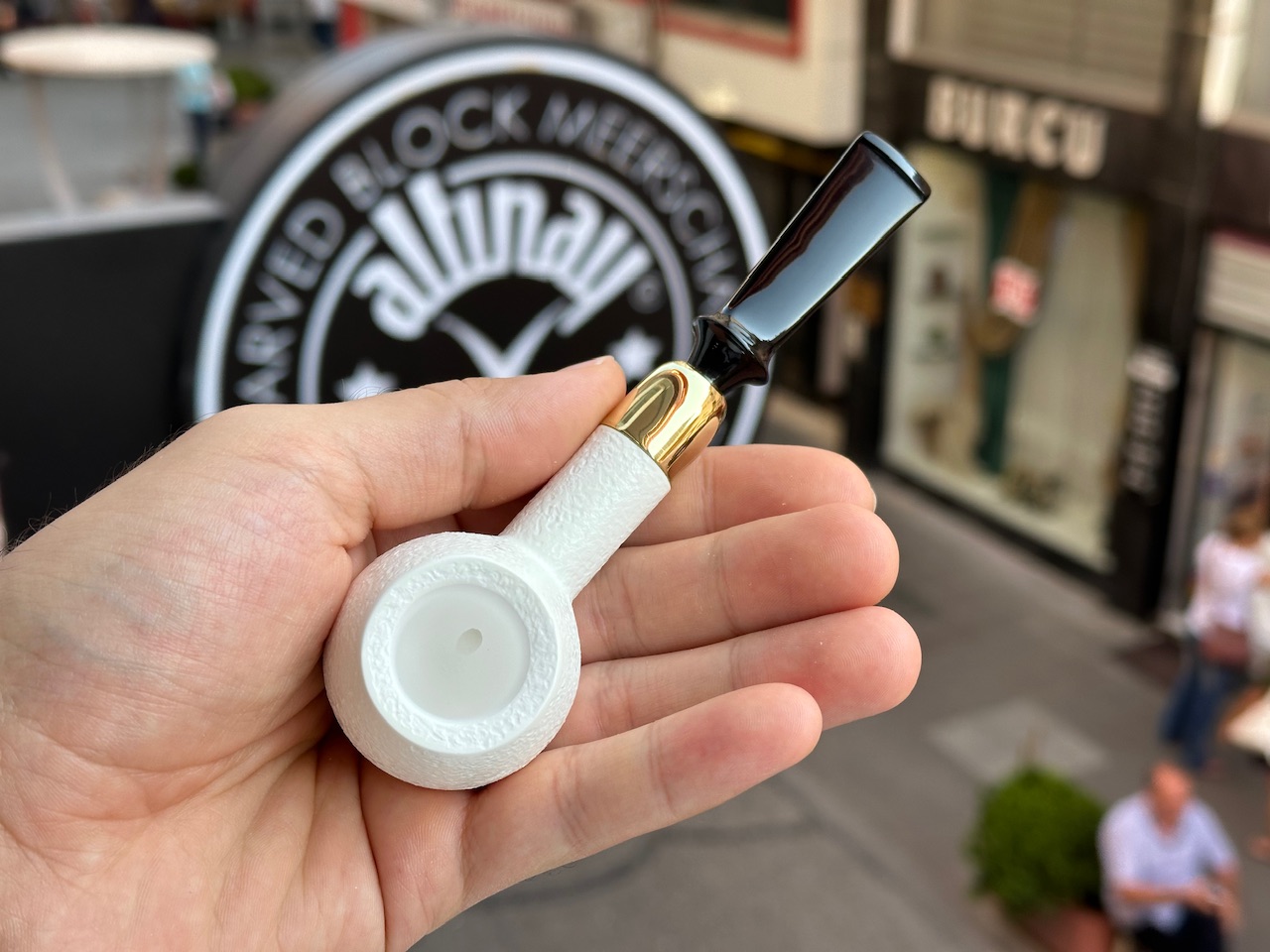 altinay-spigot-apple-brass-army-meerschaumpfeife image 5