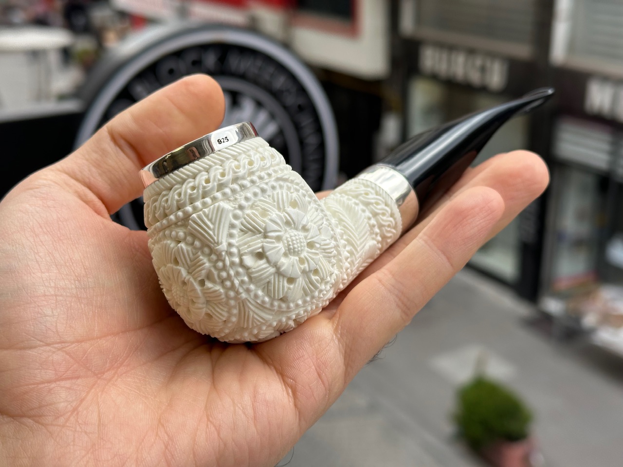 altinay-classic-apple-meerschaumpfeife-silberband image 6