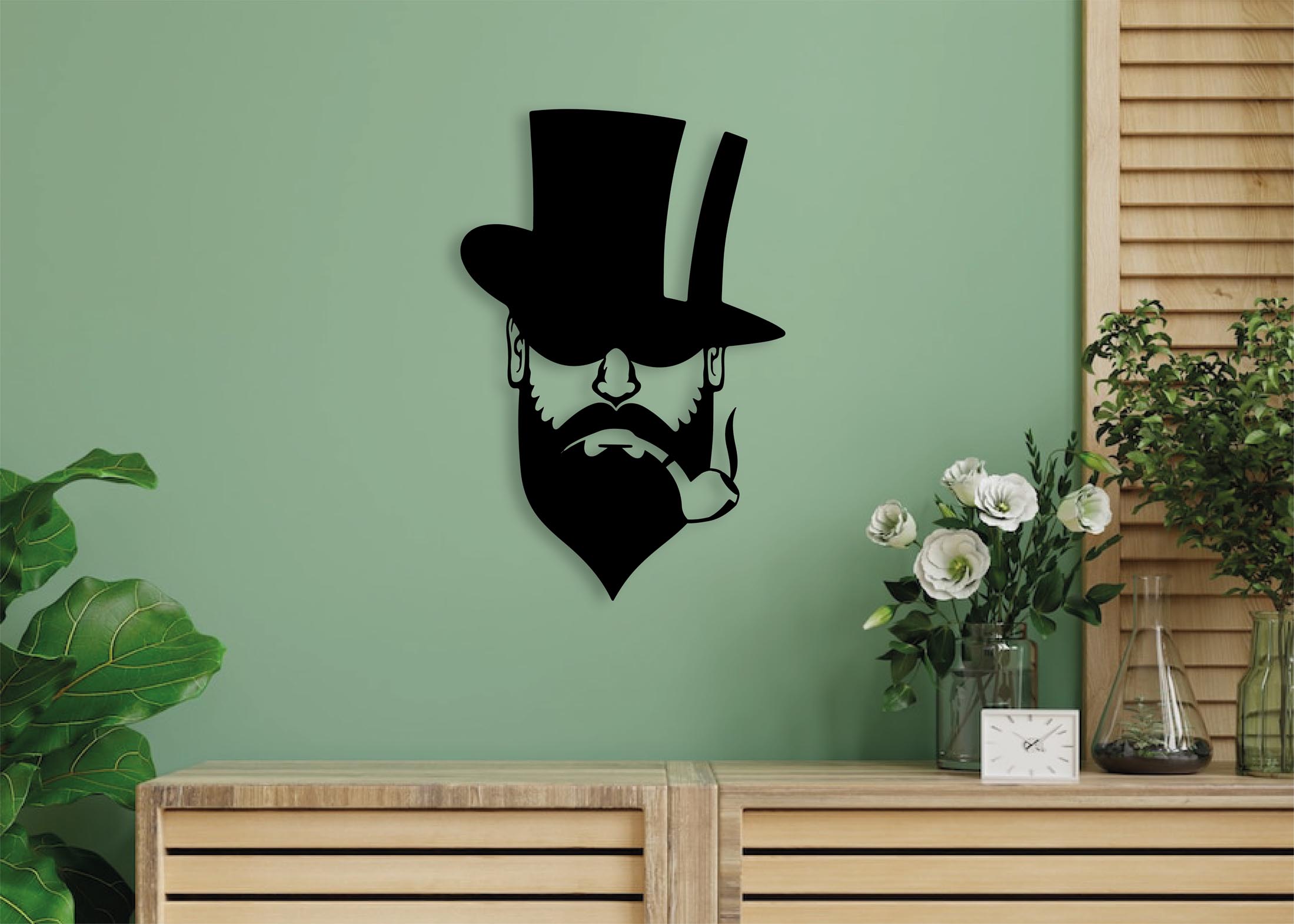 altinay-smoking-man-wanddeko-holz-pfeifen-dekoration image 2