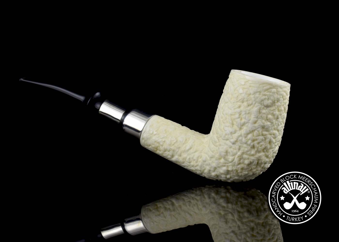 altinay-spigot-meerschaumpfeife-billiard-army-silber image 4