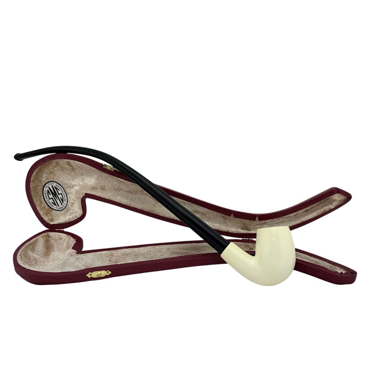 sms-meerschaum-churchwarden-tabakpfeife-billiard-glatt-etui image 2