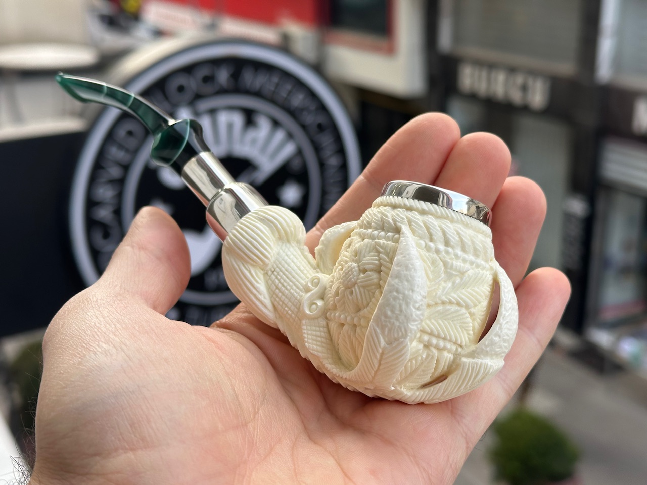 altinay-eagle-s-claw-meerschaumpfeife-silber-spigot-kralle image 6