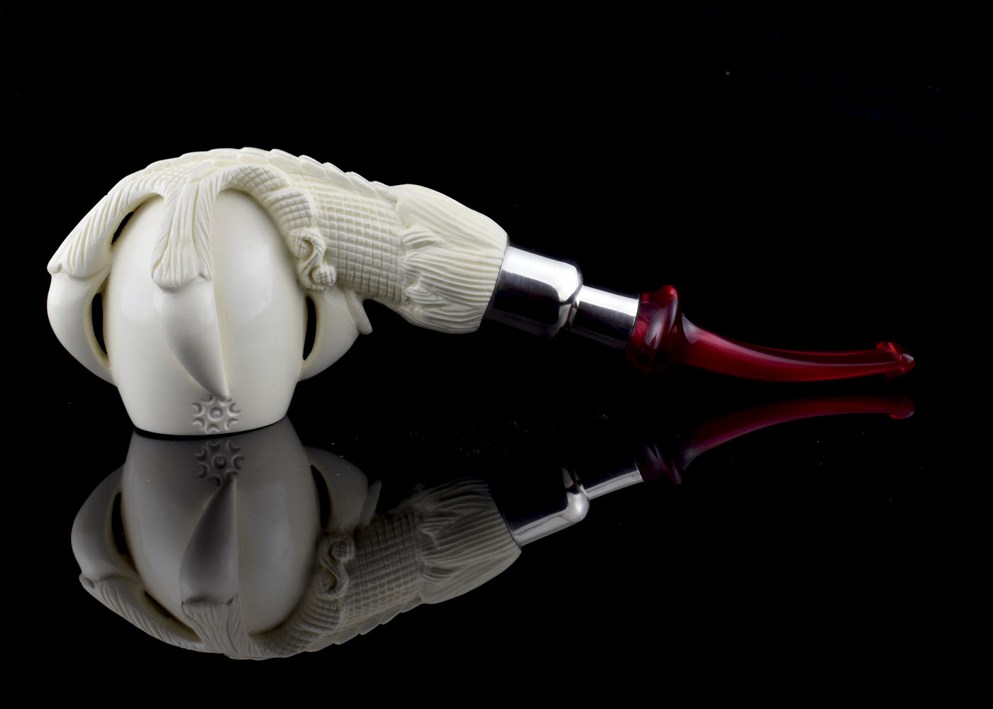altinay-eagle-s-claw-spigot-meerschaumpfeife-silber image 3