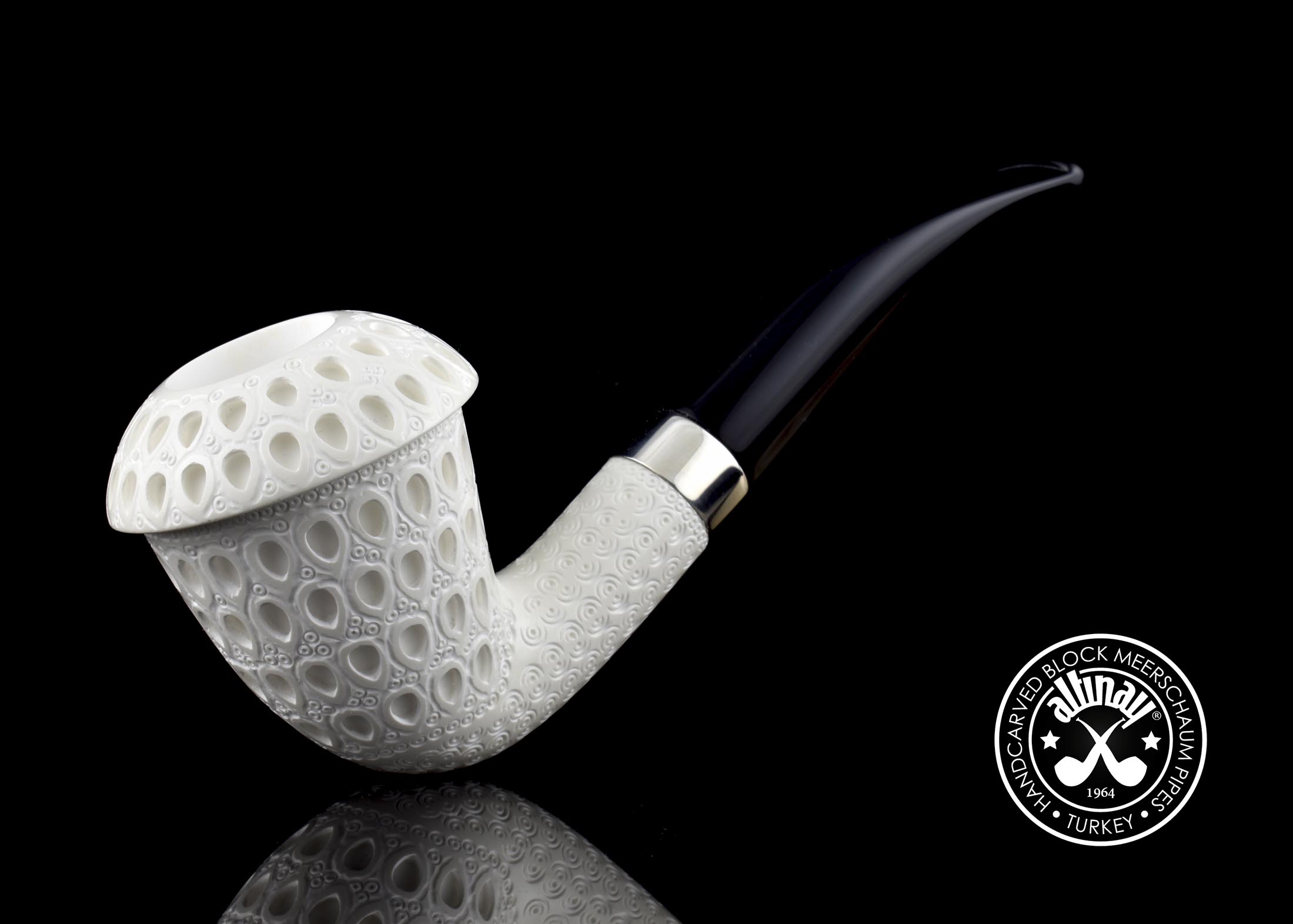 altinay-calabash-meerschaumpfeife-mit-silberband-natur image 2