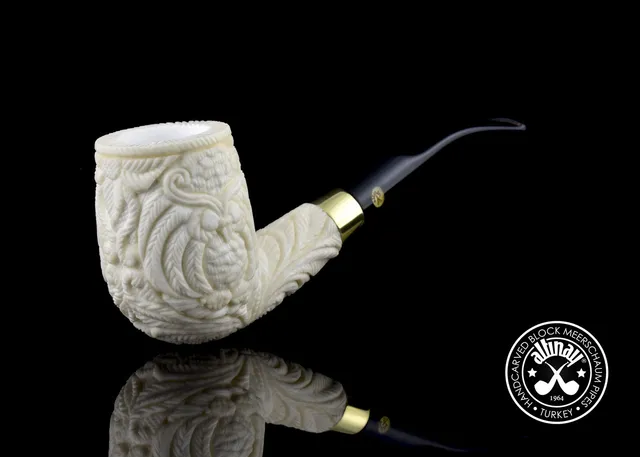 altinay-classic-billiard-eule-meerschaumpfeife-natur-blockmeerschaum image 1