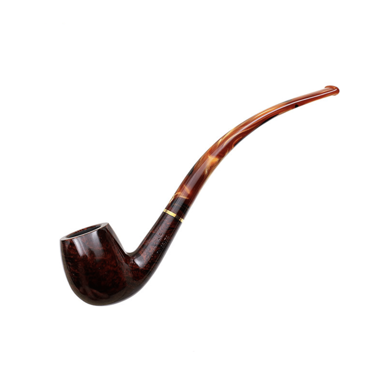savinelli-clark-s-favorite-smooth-pfeife-bent-billiard-6mm image 1
