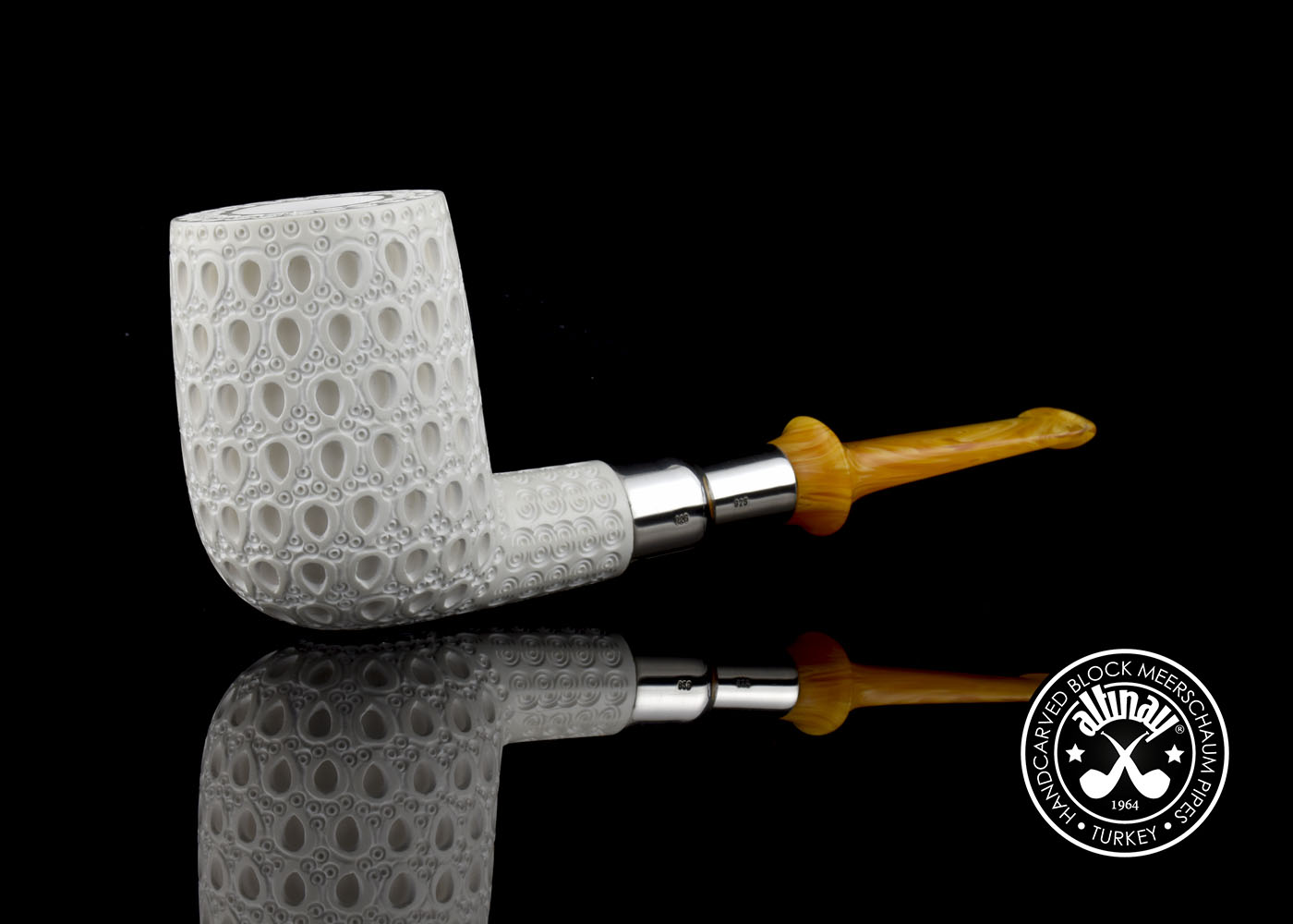 altinay-spigot-meerschaumpfeife-xl-billiard-silber image 2