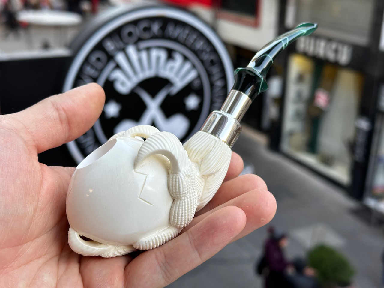 altinay-eagle-s-claw-silver-spigot-meerschaumpfeife-silber image 1