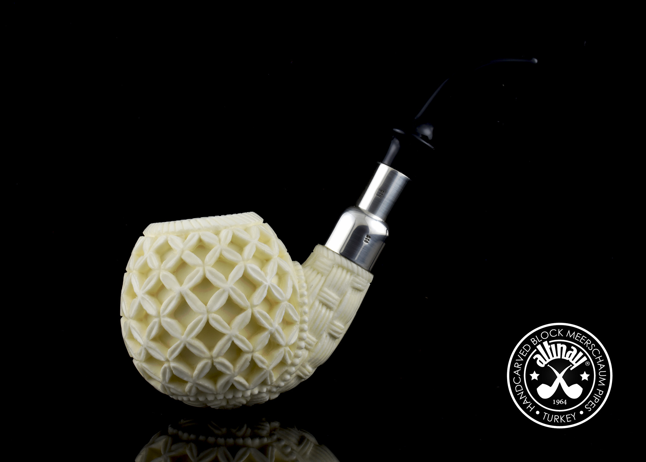 altinay-spigot-apple-meerschaumpfeife-silber-apfelform-2 image 2