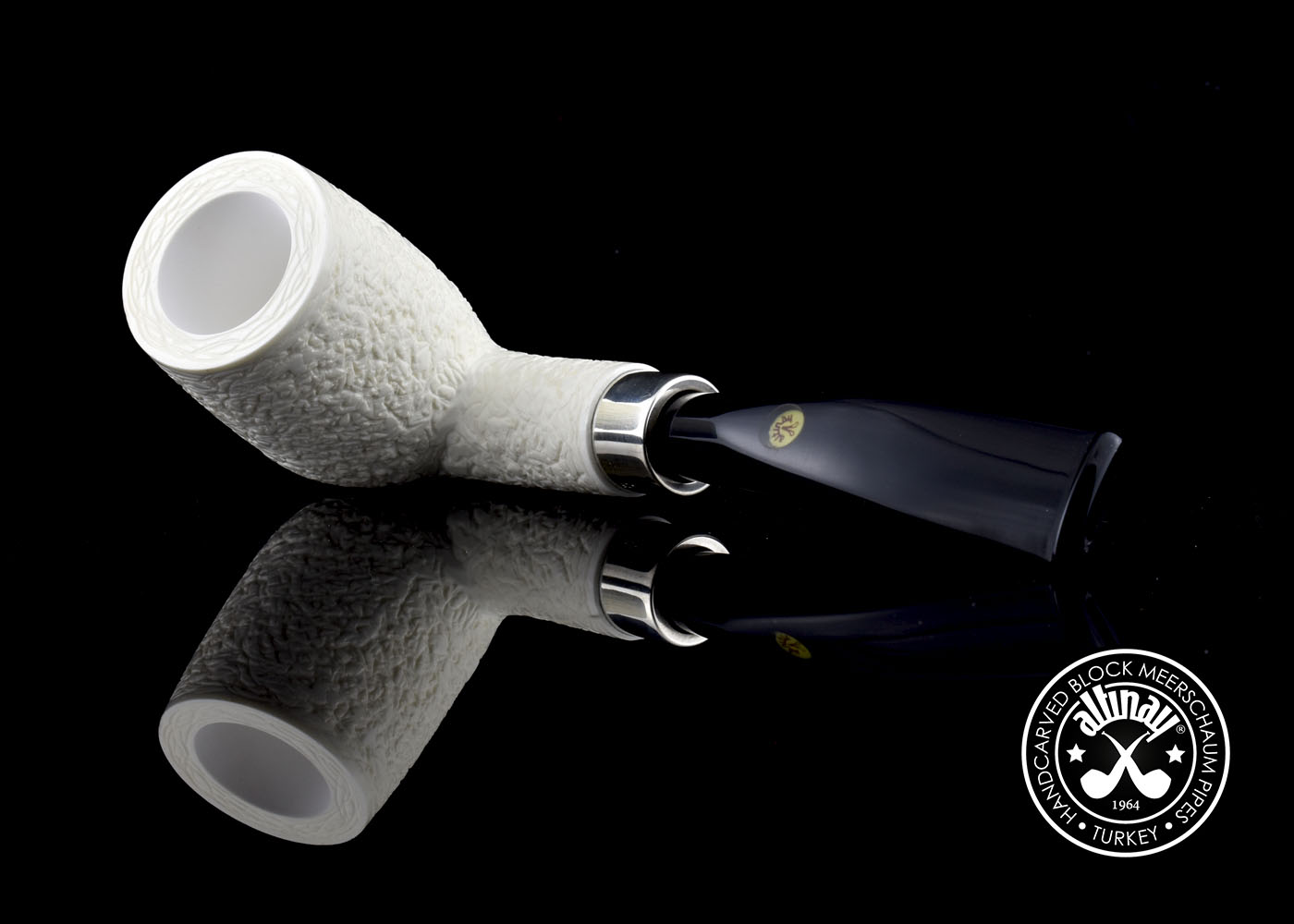 altinay-spigot-army-bent-billiard-meerschaumpfeife-silber image 5