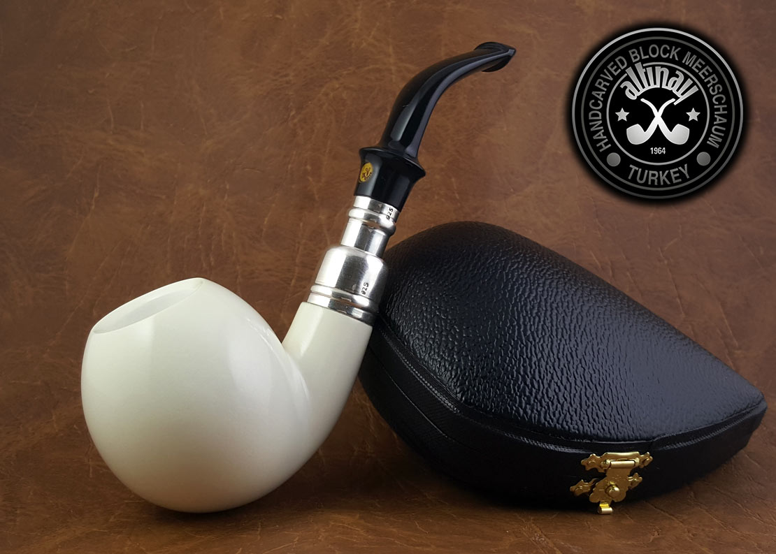 altinay-spigot-danske-meerschaumpfeife-silber image 2