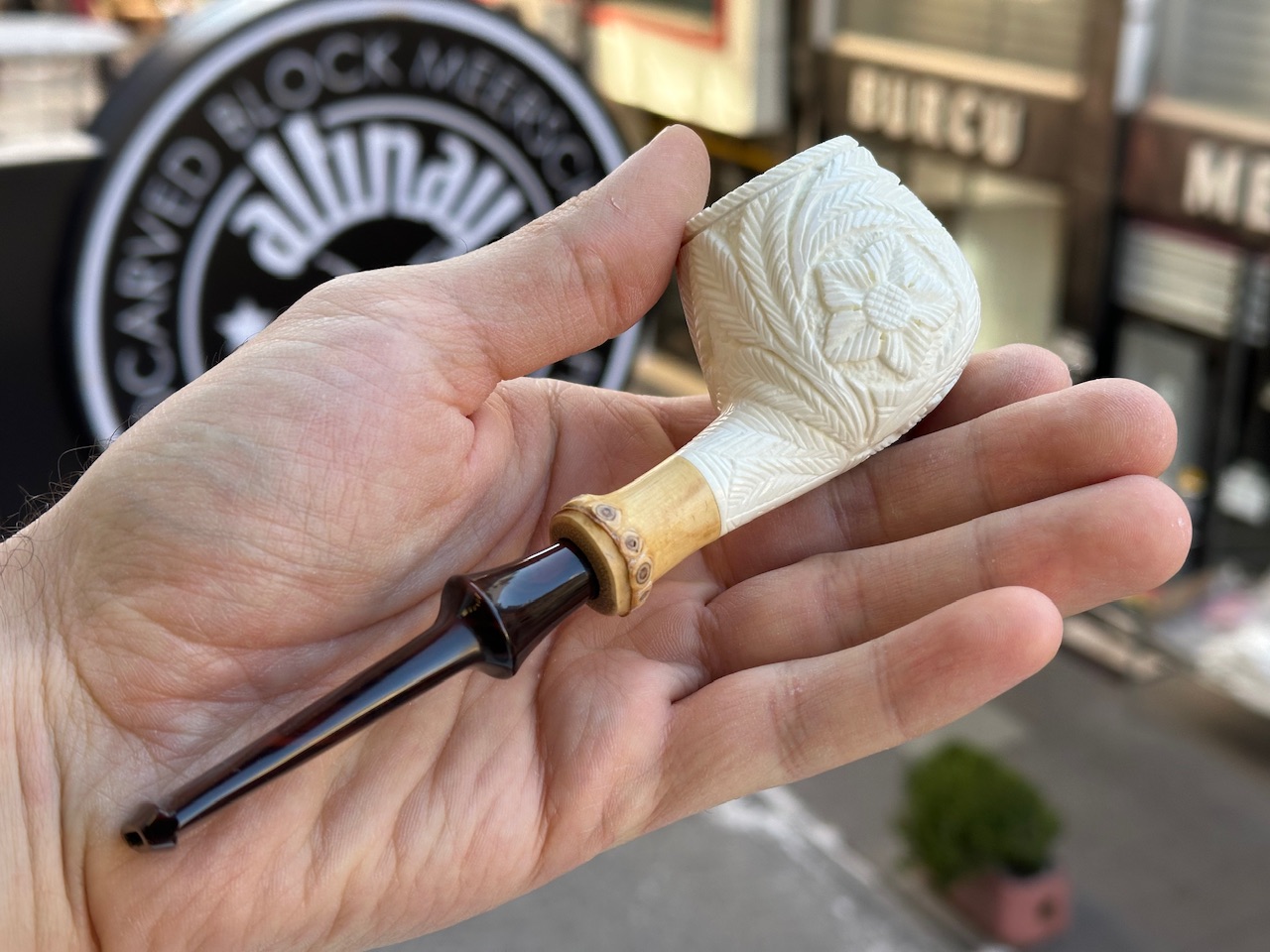 altinay-bamboo-apple-meerschaumpfeife-handcut-mundst-ck image 2