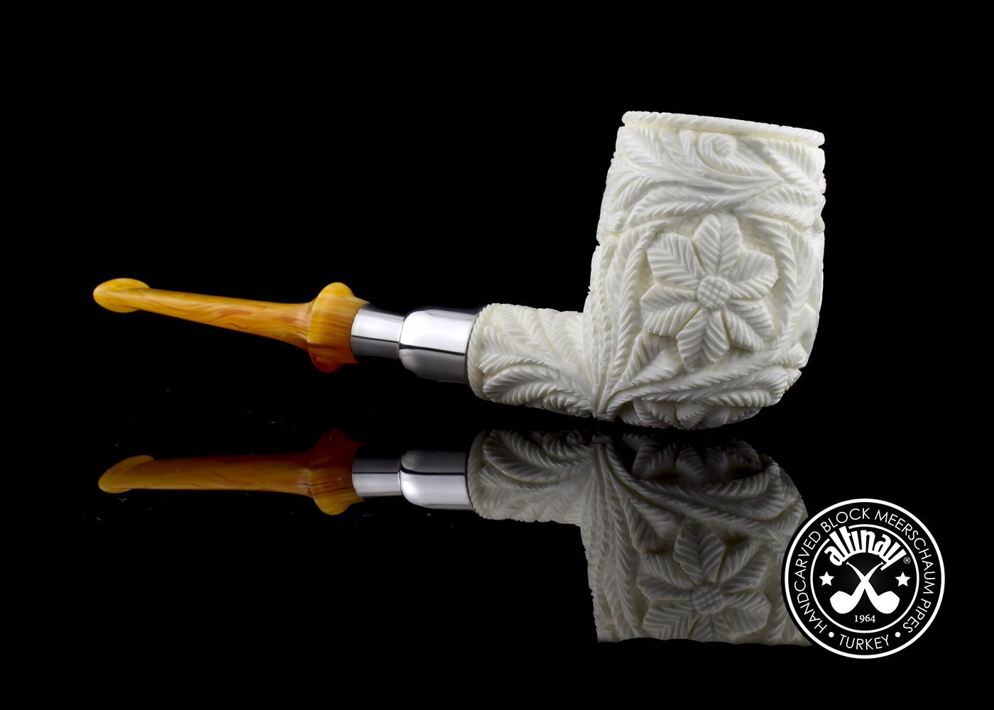 altinay-spigot-billiard-meerschaumpfeife-silber-gerade image 4