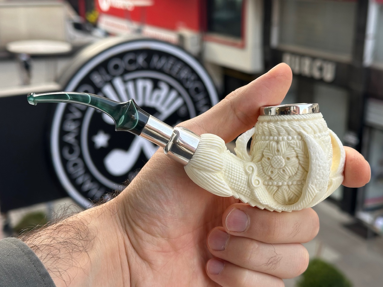 altinay-eagle-s-claw-meerschaumpfeife-silber-spigot-kralle image 5