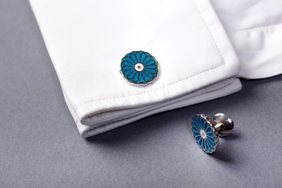 casdagli-peacock-manschettenkn-pfe-silber-blau-emaille image 3