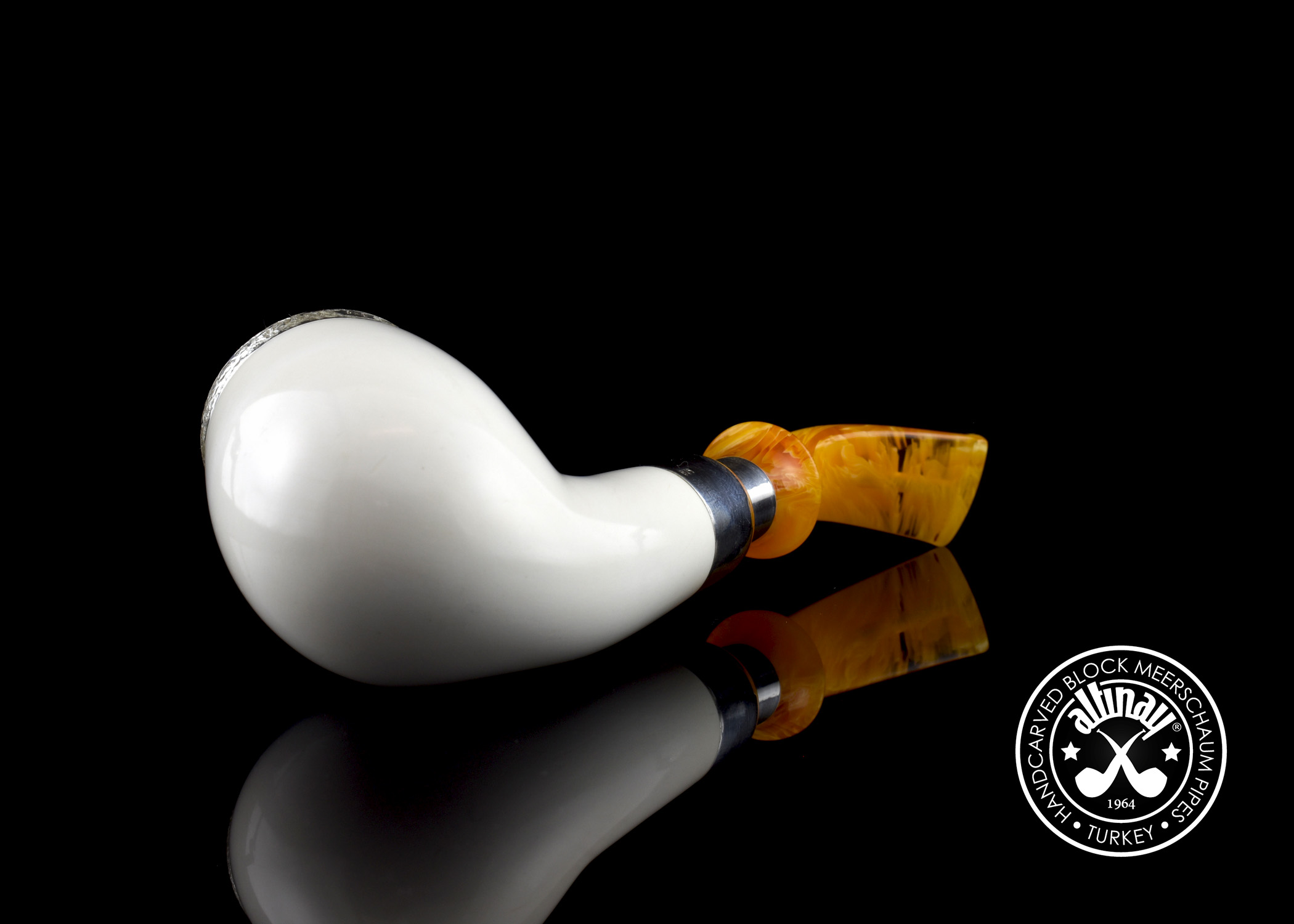 altinay-spigot-top-silver-bent-billiard-meerschaumpfeife-gebogen-2 image 4