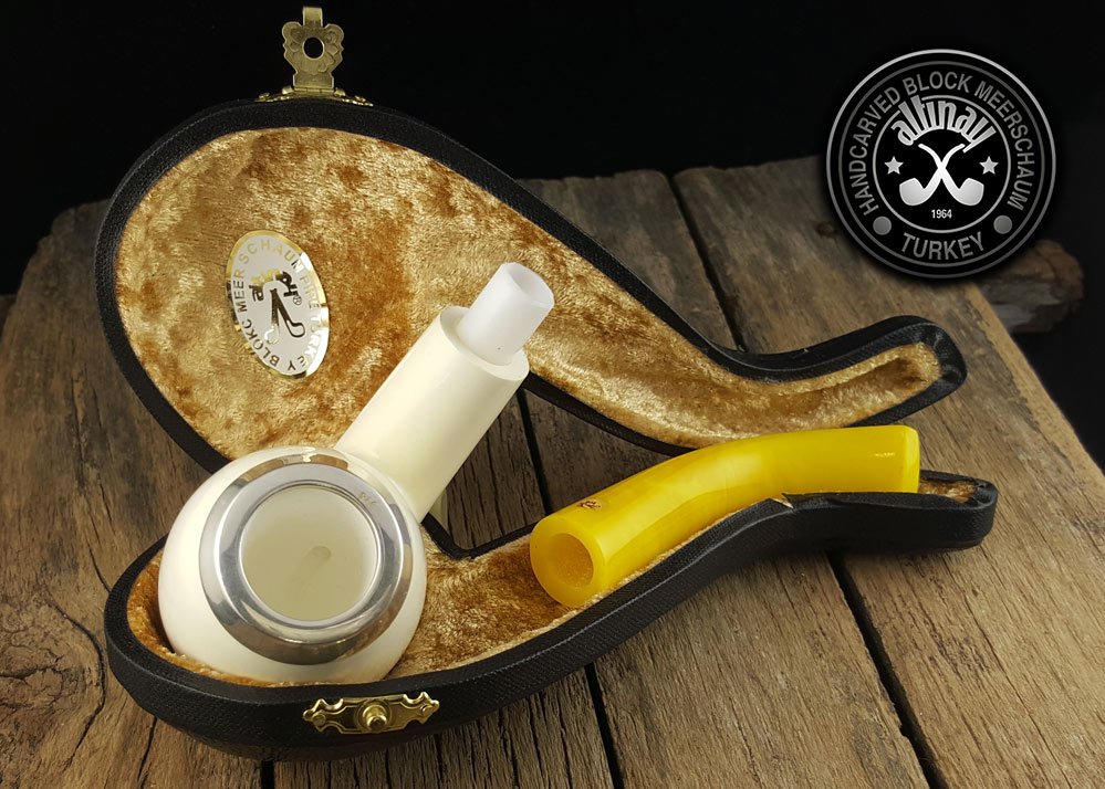 altinay-classic-bent-meerschaumpfeife-silberkappe-etui-2 image 8