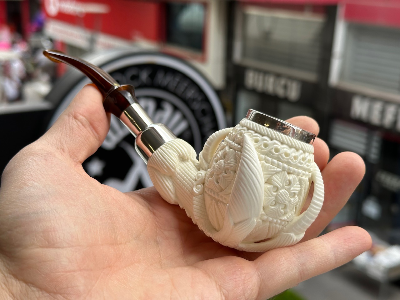 altinay-eagle-s-claw-top-silver-claw-spigot-meerschaumpfeife-silber-2 image 2