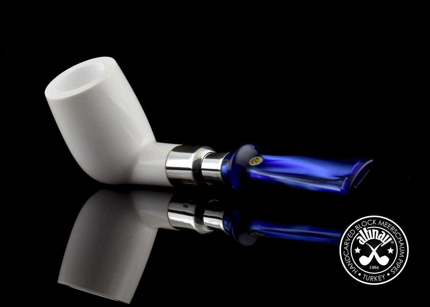 altinay-spigot-billiard-meerschaumpfeife-silber-9 image 5