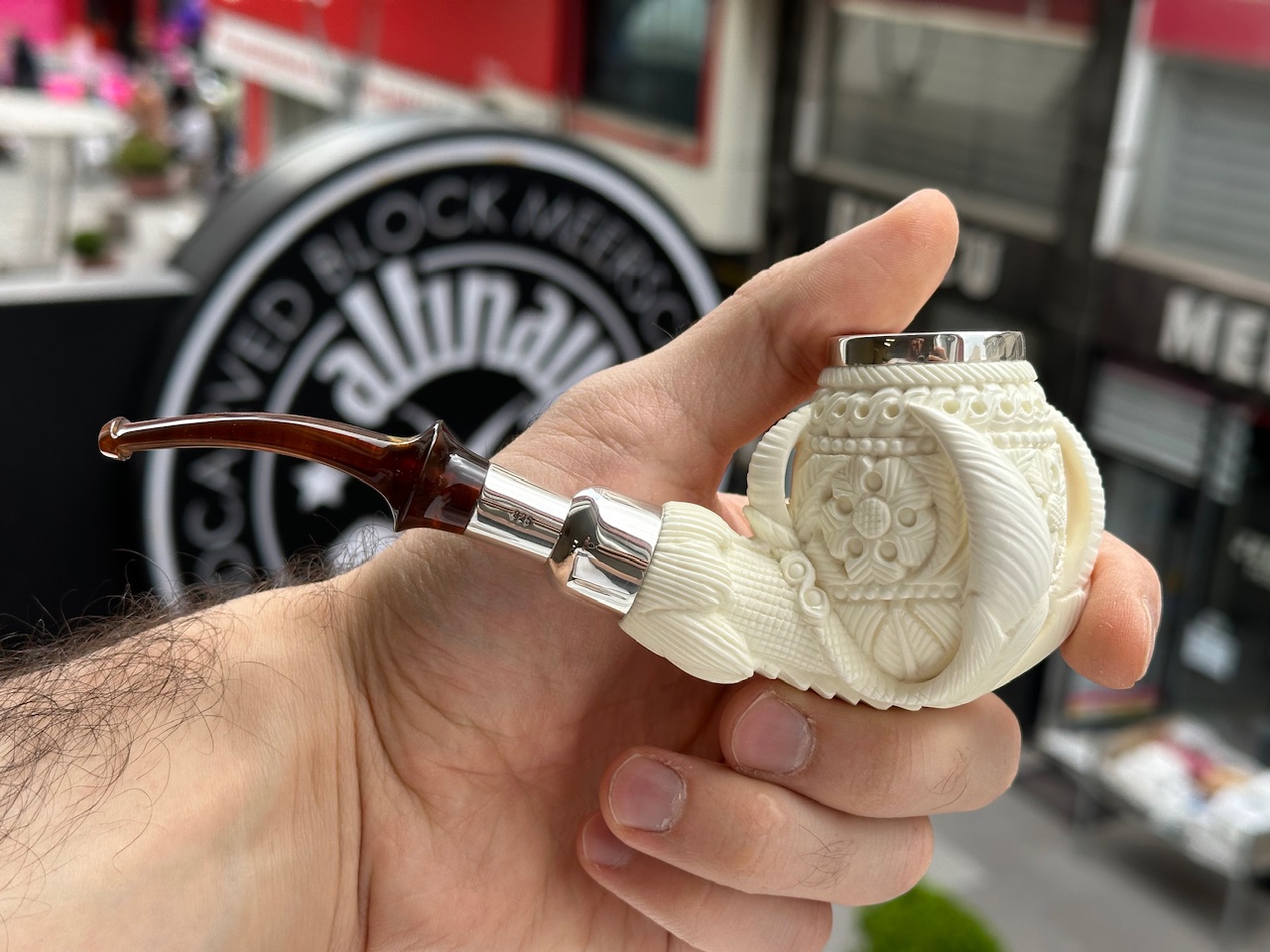 altinay-eagle-s-claw-top-silver-claw-spigot-meerschaumpfeife-silber-2 image 5