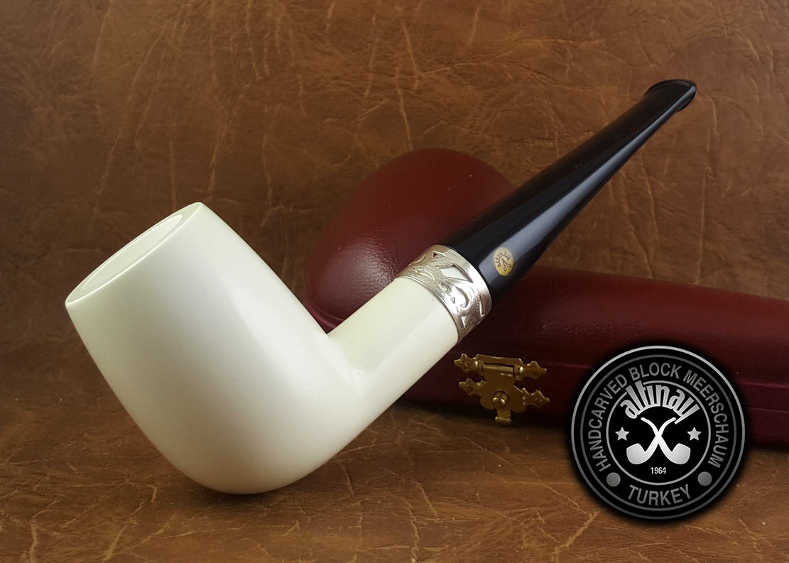 altinay-classic-billiard-meerschaumpfeife-mit-silberband-4 image 2