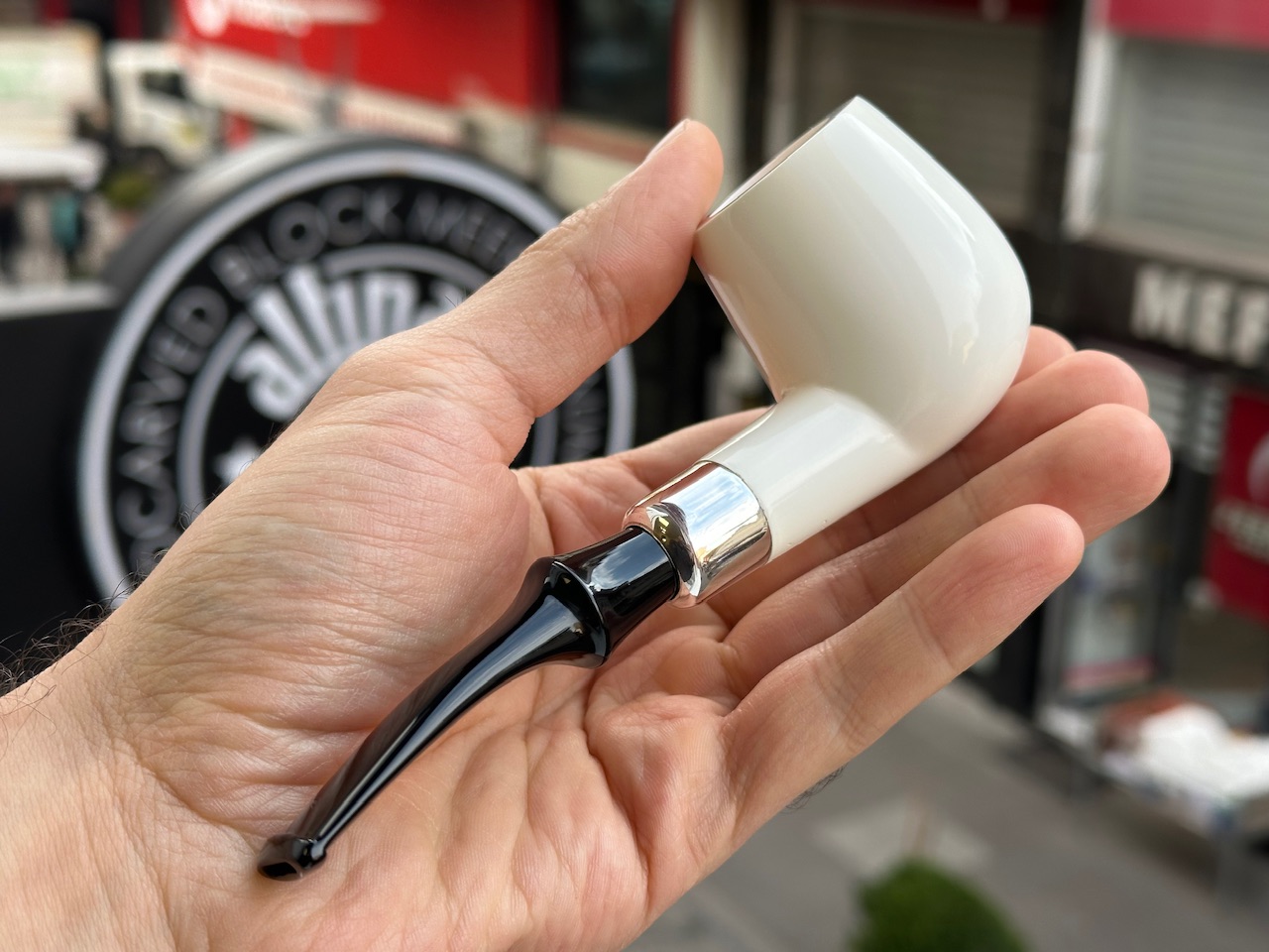 altinay-spigot-billiard-pfeife-silber-army-meerschaum image 2